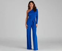 One Sided Tie-Waist Jumpsuit