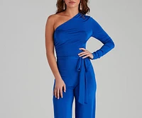 One Sided Tie-Waist Jumpsuit