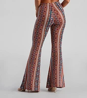 Bohemian Daze Medallion Print Flare Pants