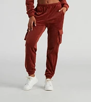 Serious Chills Velour Cargo Joggers