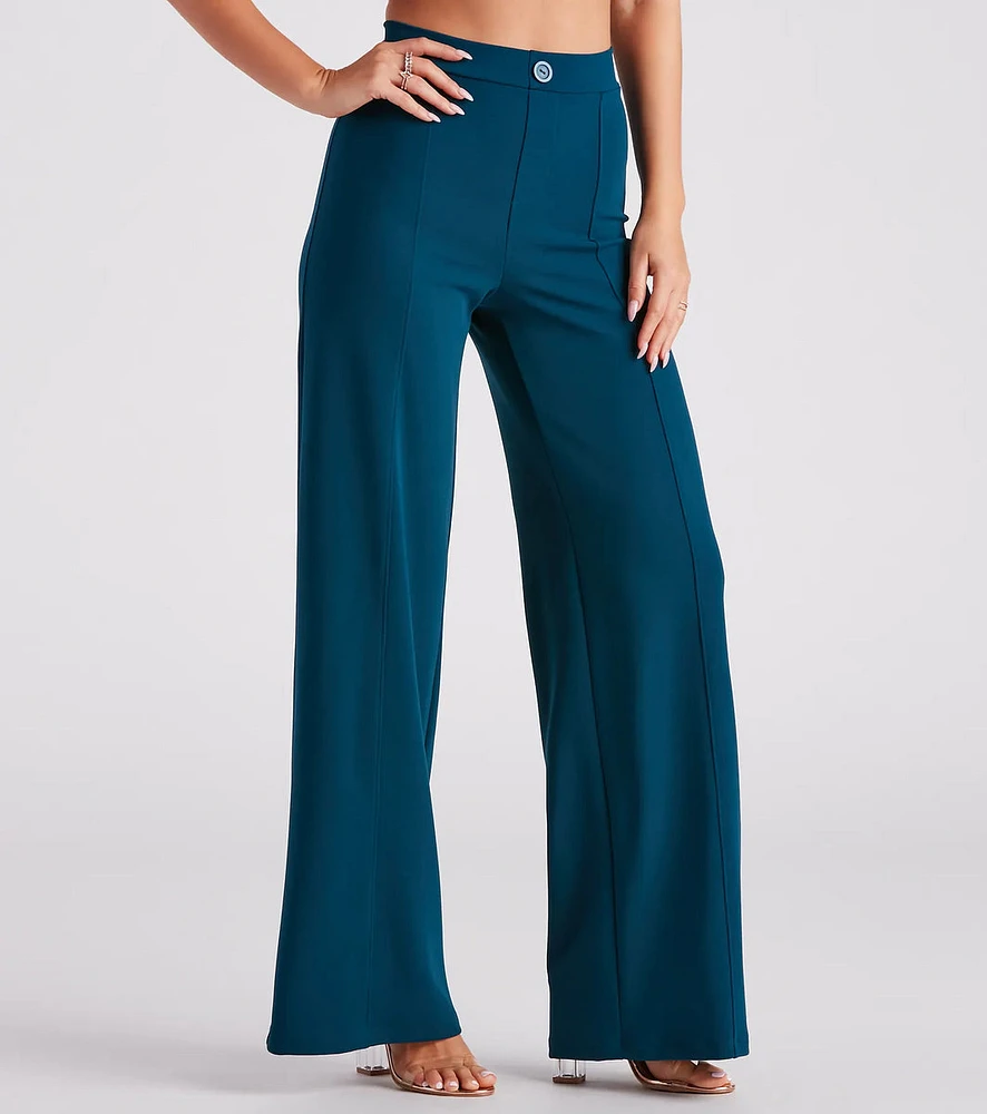 Wrap Around You Crepe Wide-Leg Pants