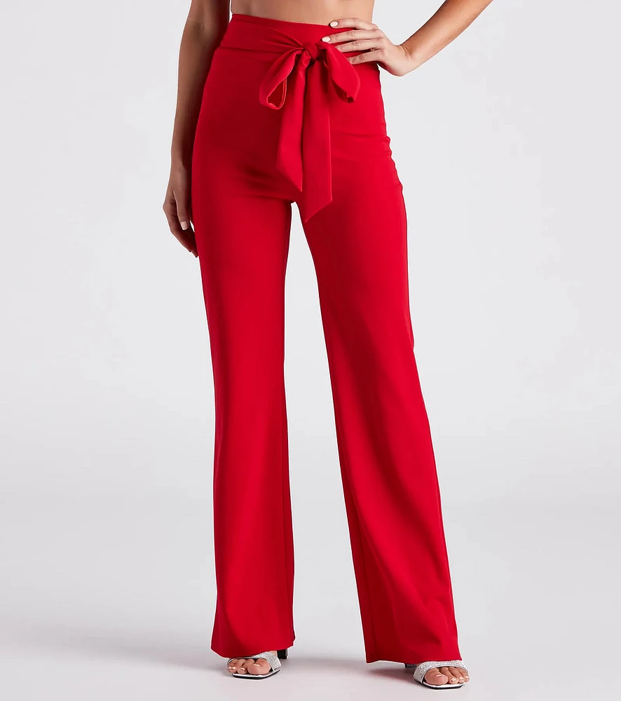 Sealed With Style Tie-Front Pants