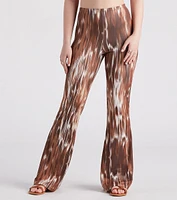 Eye-Catching Allure Printed Flare Pants