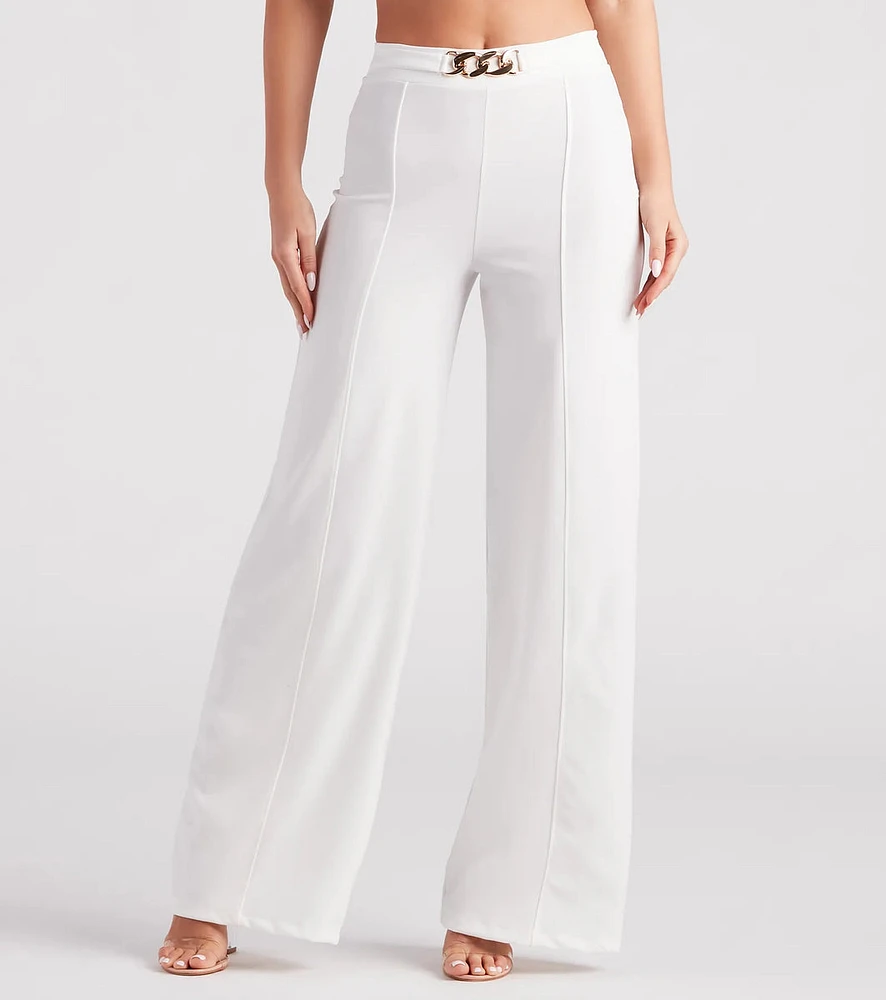 Forever Linked Chain Wide Leg Pants