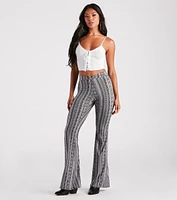 Boho Dreams Printed Cross Waist Flare Pants