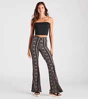 Major Flare Boho Cross Waist Pants