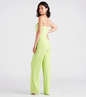 Electric Nights Sleeveless Wide-Leg Jumpsuit