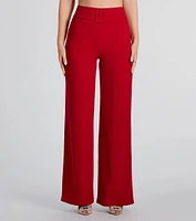 Perfect Look Belt-Detail Trouser Pants