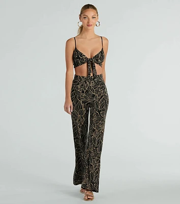 Island Sun Tropical High Rise Palazzo Pants