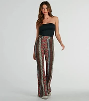 Desert Wanderer Wrap Waist Boho Flare Pants