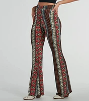 Desert Wanderer Wrap Waist Boho Flare Pants