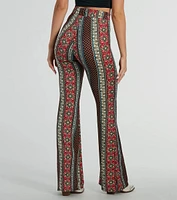 Desert Wanderer Wrap Waist Boho Flare Pants