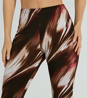 Brush Stroke High-Rise Flare Pants