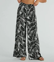 Time For Vacay High Rise Tropical Palazzo Pants