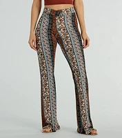 Summer Dream Paisley Knit Flare Pants