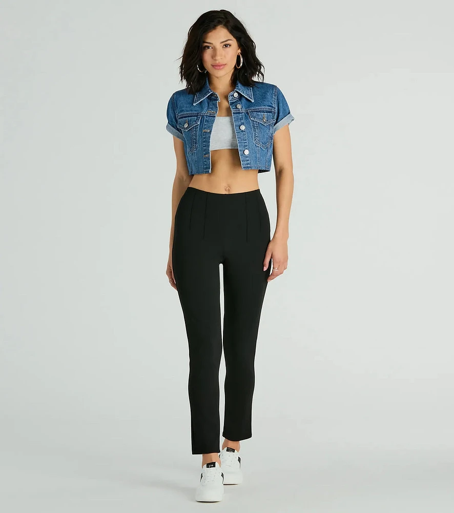 Power Mood High-Rise Skinny Trouser Pants