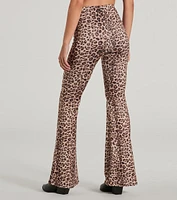 Walk On The Wild Side High Rise Leopard Flare Pants