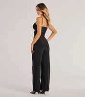 Double Take Wide-Leg Cutout Jumpsuit