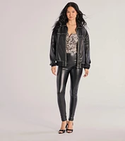 Sleek Energy Patent Faux Leather Leggings