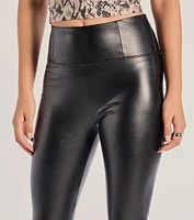 Sleek Energy Patent Faux Leather Leggings