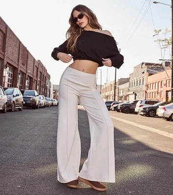 Classic And Chic Wide-Leg Trouser Pants