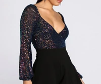 Night Out Sequin Romper