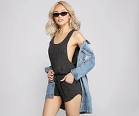 Basic To Basics Ribbed Knit Romper