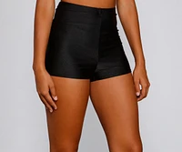 Iconic High Waist Nylon Shorts