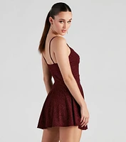 Twisted Style Glitter Skater Romper