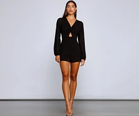 Downtown Chic Twist Front Romper