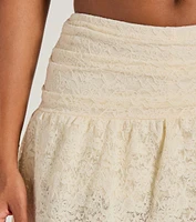 Prettiest Cutie High Rise Ruffle Lace Skort