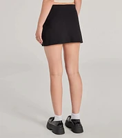 Admirable Style High-Rise Ponte Mini Skort