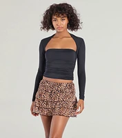 The Wild Leopard Ruffled Skort