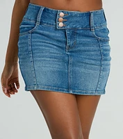 Always A Classic Mid-Rise Denim Mini Skirt