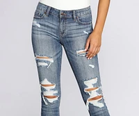 Josie Mid Rise Skinny Jeans