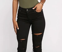 Clara High Rise Destructed Skinny Jeans