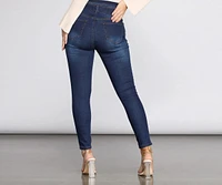 High Rise Paper Bag Skinny Jeans