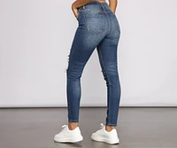 Bella High Rise Distressed Skinny Jeans