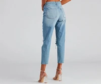 Ella Distressed Mom Jeans