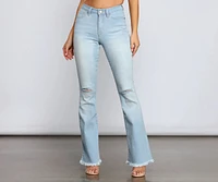 Walk It Out Style High-Rise Flared Jeans