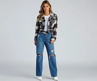 Classic Casual Distressed Boyfriend Jeans