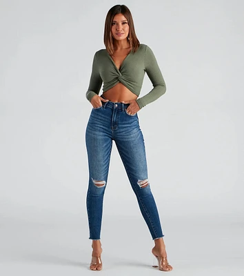 Taylor High Rise Skinny Crop Jeans By Windsor Denim