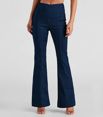 Slay High-Rise Flare Denim Pants