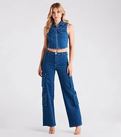 Cutie Charge Wide Leg Denim Pants