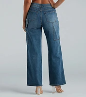 Trish Cargo Wide-Leg Jeans by Windsor Denim