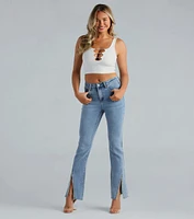 The Glam Treatment Rhinestone Flare Denim Jeans