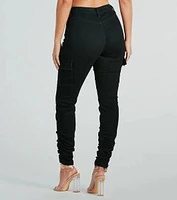 Effortless Vibe High-Rise Cargo Skinny Denim Jeans