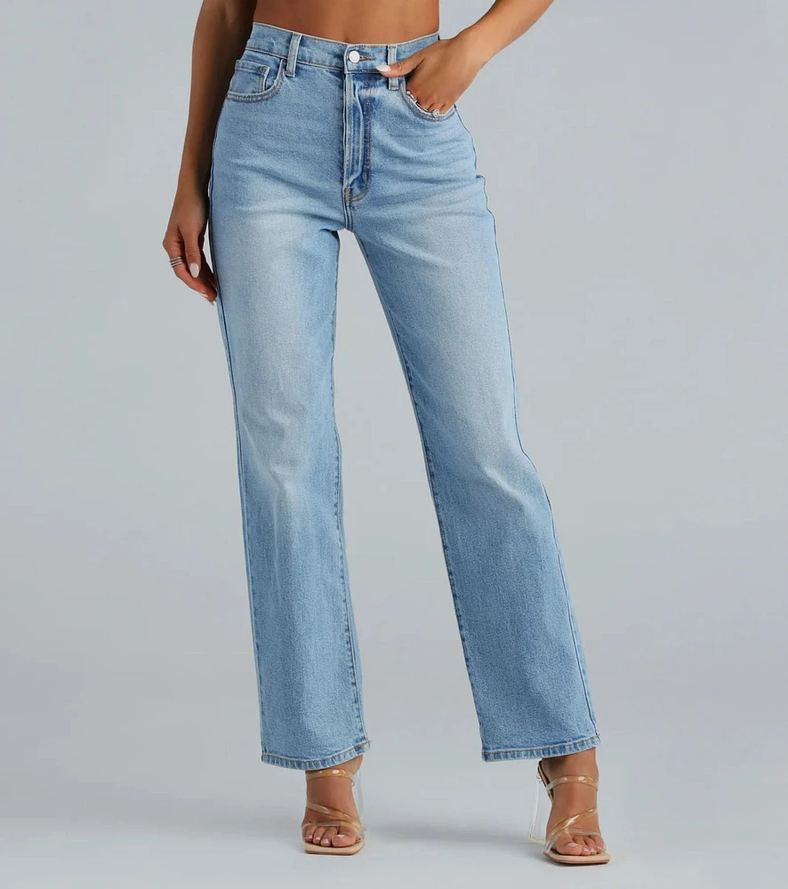 Classic High-Rise Straight-Leg Boyfriend Jeans