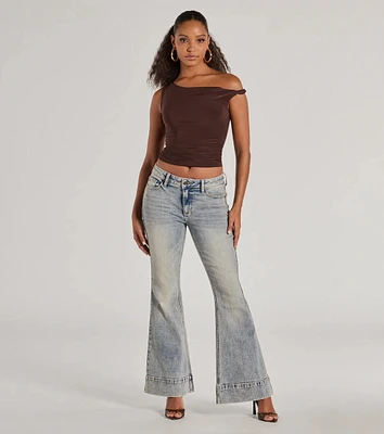 So Fab Mid-Rise Flared Tinted Wash Denim Jeans