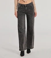 Chic Wonder Mid-Rise Wide-Leg Denim Jeans